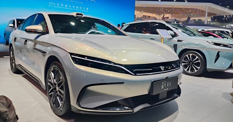 BYD han in beijing auto show